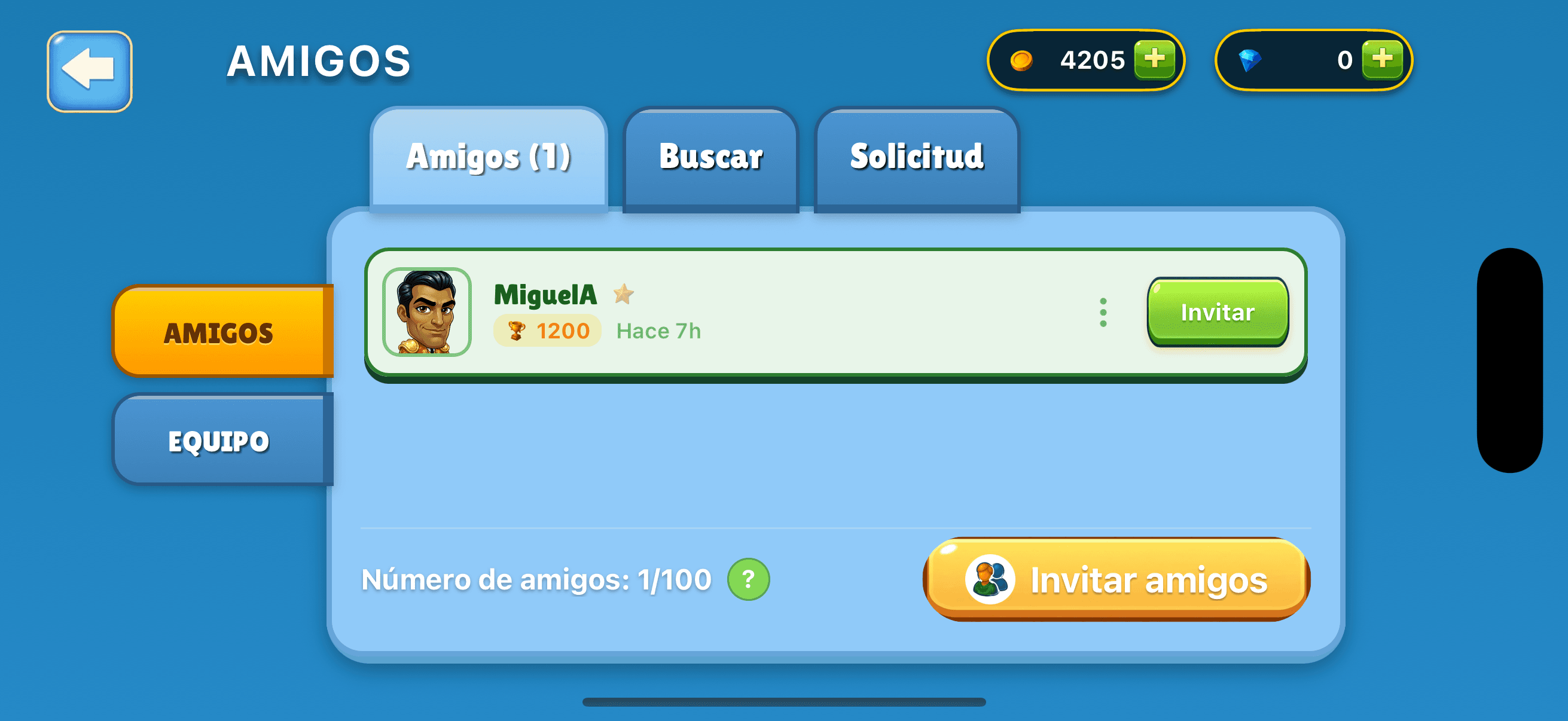 Guiñote+ — pantalla de amigos y partidas privadas
