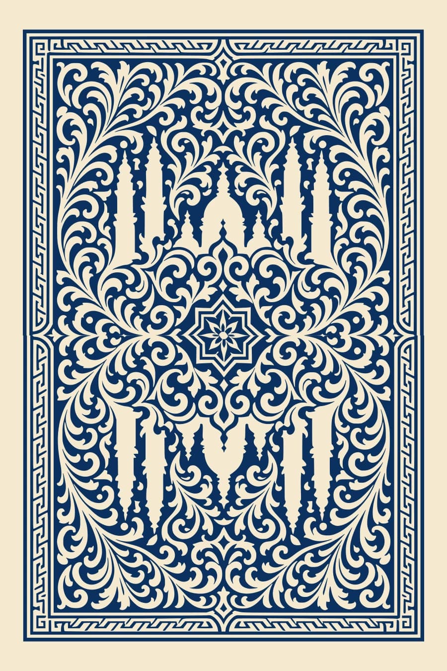 Reverso azul de Naipes Artazos inspirado en la silueta del Pilar