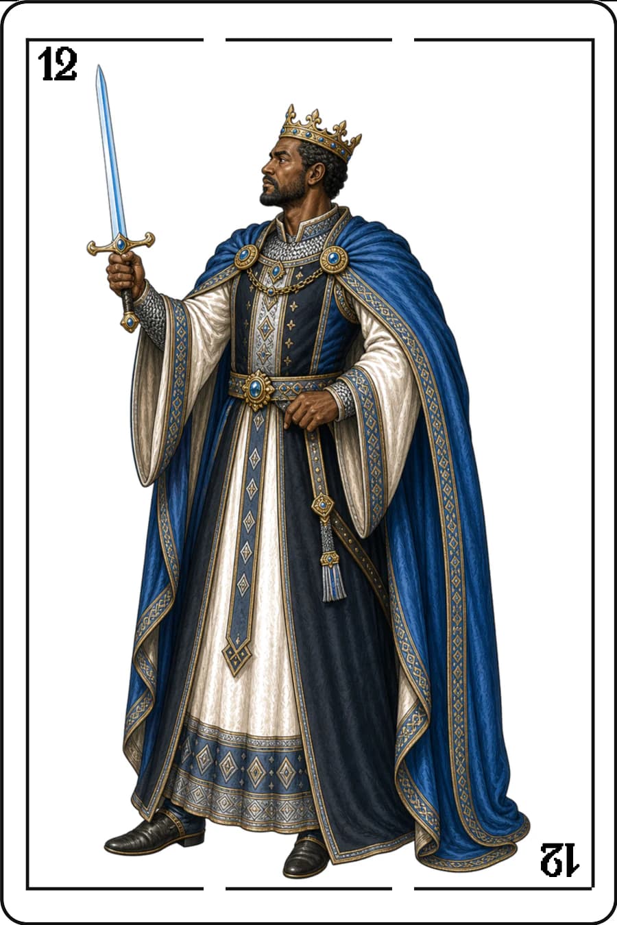 Rey de espadas, baraja masculina Guiñote+